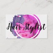 美容師の水彩画 名刺 (正面)