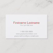 美容師の白黒ストライプの名刺 名刺 (裏面)