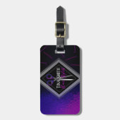 美容師の紫色のピンクは荷物のラベルを切ります ラゲッジタグ (正面縦)