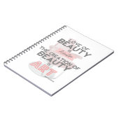 美容師の美しいは芸術の引用文のレトロのノートです ノートブック (左側)