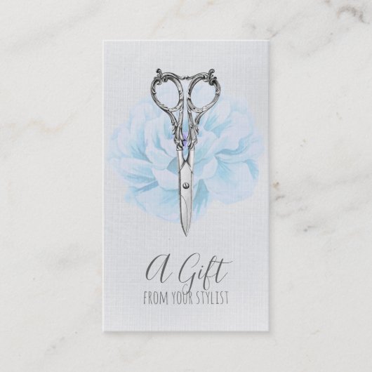 美容師の美容師のギフト券のクリスマス 割引カード (正面)