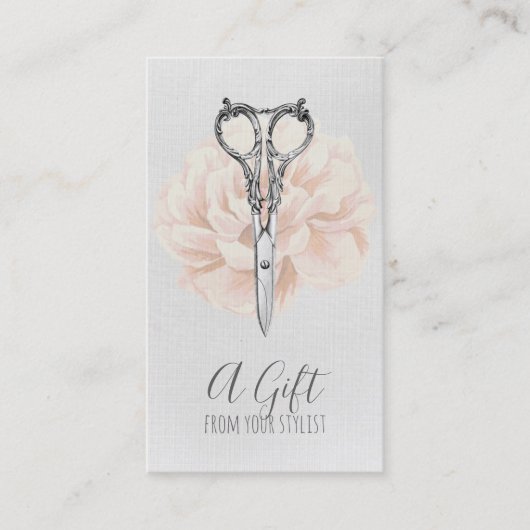 美容師の美容師のギフト券のクリスマス 割引カード (正面)