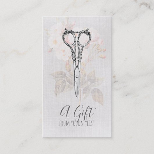 美容師の美容師のギフト券のクリスマス 割引カード (正面)