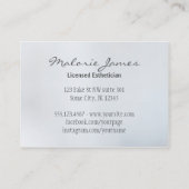 美容師の美容師のメーキャップアーティストモデル女の子 名刺 (裏面)