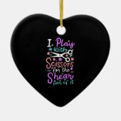 美容師の美容師ギフト セラミックオーナメント (正面)