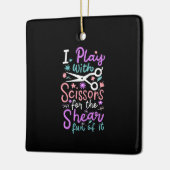 美容師の美容師ギフト セラミックオーナメント (左)