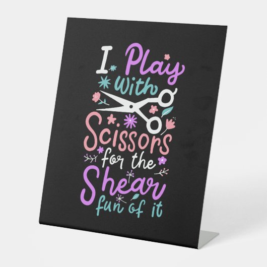 美容師の美容師ギフト 台座サイン (正面)