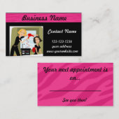 美容師の美容院の名刺 予約カード (正面/裏面)