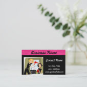 美容師の美容院の名刺 予約カード (スタンド正面)