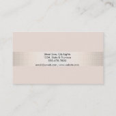 美容師の金ゴールドのグリッターの紙吹雪の大広間 名刺 (裏面)