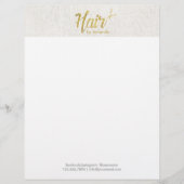 美容師の金ゴールドの原稿のエレガントな麻布 レターヘッド (正面)