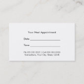 美容師の金ゴールドの原稿のモダンな銀は縞で飾ります 予約カード (裏面)