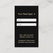 美容師の金ゴールドはアポイントメントを切りましたり及びとかします 予約カード (裏面)