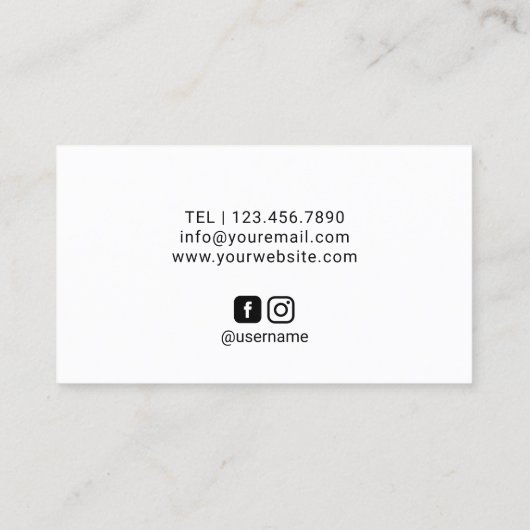 美容師の金ゴールドはファッションを切りましたり及び戴冠させます 名刺 (裏面)