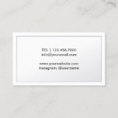 美容師の金ゴールドはミニマルな美容院を切ります 名刺 (裏面)