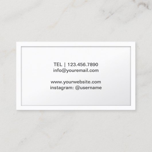 美容師の金ゴールドはミニマルな美容院を切ります 名刺 (裏面)