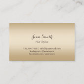 美容師の金ゴールドは美容院のヘアーサロンを切ります 名刺 (裏面)