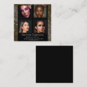 美容師の髪とメイクアップアーティスト スクエア名刺 (正面/裏面)