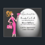 美容師はがき ポストカード<br><div class="desc">必要に応じてフォント、文言、レイアウトを変更できる！DIVAtudeを使用するその他のおもしろいデザインおよび製品は、Lady Deniseによって作成されたwww.zazzle.com/LadyDenise</div>