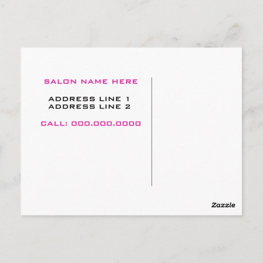 美容師はがき ポストカード (裏面)