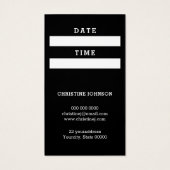 美容師はさみアポイントメントカード (裏面)