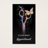 美容師はさみアポイントメントカード (正面)