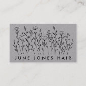 美容師はさみエレガントワイルドフラワーラグジュアリー 名刺 (正面)