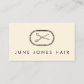 美容師はさみシックエレガントソーシャルメディア 名刺 (正面)