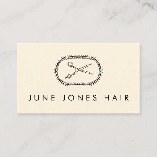 美容師はさみシックエレガントソーシャルメディア 名刺 (正面)