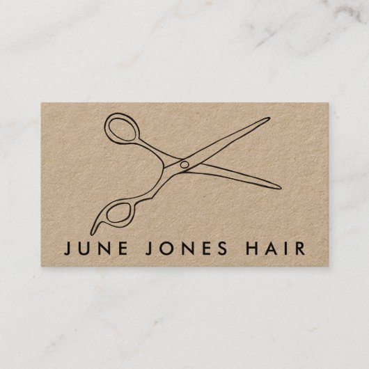 美容師はさみシックエレガントソーシャルメディア 名刺 (正面)