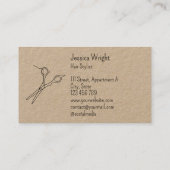 美容師はさみシックモダンシンプルラインアート 名刺 (裏面)