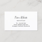 美容師はさみシンプルロイヤリティパンチ ロイヤリティカード (裏面)