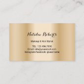 美容師はさみモダン金ゴールドロイヤリティパンチ ロイヤリティカード (裏面)