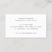 美容師はさみロゴフェイクシルバーシークインタープ 名刺 (裏面)