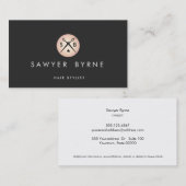 美容師はさみロゴ金ゴールドとブラックB 名刺 (正面/裏面)