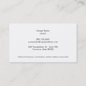 美容師はさみロゴ金ゴールドとブラックB 名刺 (裏面)