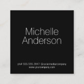 美容師はさみロゴ | ウォメンズ美しい スクエア名刺 (裏面)