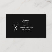 美容師はさみ牛スカル花 名刺 (裏面)