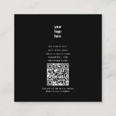 美容師はさみ理容師QRコードビジネスロゴ スクエア名刺 (裏面)