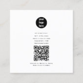 美容師はさみ理容師QRコードビジネスロゴ スクエア名刺 (裏面)