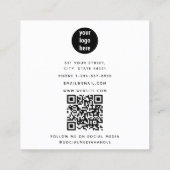 美容師はさみ理容師QRコードビジネスロゴ スクエア名刺 (裏面)