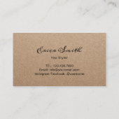 美容師はさみ素朴ロイヤリティパンチ ロイヤリティカード (裏面)