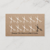 美容師はさみ素朴ロイヤリティパンチ ロイヤリティカード (正面)