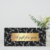 美容師はさみ金ゴールドラベルギフト券 (スタンド正面)