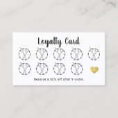 美容師はさみ&金ゴールドハートサロンロイヤリティ ロイヤリティカード (正面)