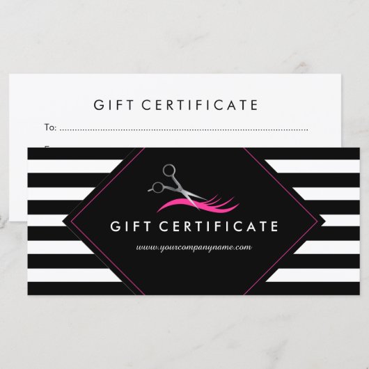 美容師はっきりしたギフト券 (正面/裏面)