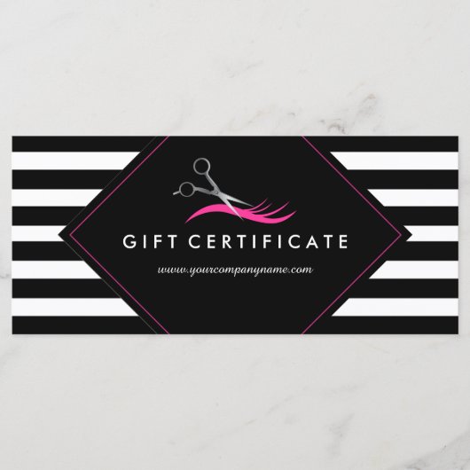 美容師はっきりしたギフト券 (正面)