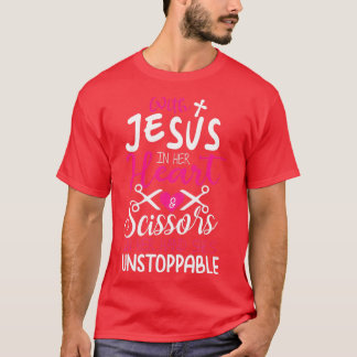 美容師はイエスをハートはさみでプレゼント Tシャツ