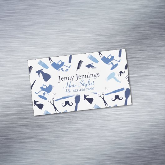 美容師はパターンに用具を使います マグネット名刺 (インサイチュ)