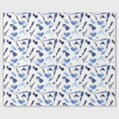 美容師はパターンに用具を使います ラッピングペーパー (フラット)